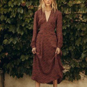 Doen CHARLESTON DRESS -- NAVY/RED CHERRY WILLOW